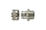 HellermannTyton SC40-FM-M40 nikeliuoto žalvario jungtis M40, skirta 40 mm SC gofruotam vamzdžiui