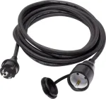 Sygonix SY-5044438 maitinimo prailginimo kabelis 16 A juodas 3 m
