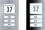 M-E Modern-Electronics 41067 nerūdijančio plieno durų skambučio plok&scaron;tė su adreso lauku 3 butų namui, 12 V/1 A