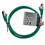 IT-BUDGET Cat.8.1 S/FTP pilno vario tinklo kabelis, 1 m, žalias, 40 Gbps, LSZH, PoE+ 90ITBFLEX81PK1GR