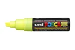 POSCA PC-8K J Fluo neoninės geltonos spalvos kaltinio antgalio pigmentinis markeris, 8,0 mm linijos plotis, 1 vnt.
