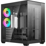 Ocypus Delta C74 ARGB juodas mid-tower korpusas su panoraminiu stiklu