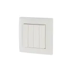 Eaton xComfort RF belaidis 4 mygtukų sieninis jungiklis, maitinamas baterija, Pure White (173413)
