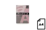 Spalvotas popierius Double A, 80g, A4, 500 lapų, Rožinis