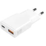 Kroviklis 4smarts PDPlug Duos Slim i&scaron;maniesiems telefonams plan&scaron;etėms balta AC greitas įkrovimas