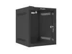 Lanberg WF10-2306-10B 10" pakabinama rack spinta 6U, 280&times;310 mm, stiklinės durys, 20 kg, juoda (RAL 9004)