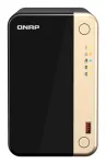 QNAP TS-264 NAS bok&scaron;tinis Intel&reg; Celeron&reg; N5095 8 GB 0 TB QNAP QTS juoda, auksinė