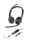 HP Poly Blackwire 5220 Stereo USB-C ausinės su 3,5 mm ki&scaron;tuku ir USB-C/A adapteriu