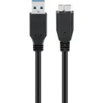 USB A &ndash; Micro-USB B laidas GOOBAY 95026 &mdash; 1,8 m, vyri&scaron;kas&ndash;vyri&scaron;kas, juodas