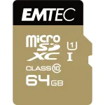 EMTEC Gold+ microSDXC atminties kortelė 64GB Class 10 su SD adapteriu (ECMSDM64GXC10GP)