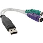 InLine 33386 USB į PS/2 keitiklis USB A ki&scaron;tukas / 2x PS/2 lizdai