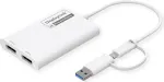 ROLINE Display Adapter USB Type C A - Dual DP 4K60 ST/BU - Adapteris - Skaitmeniniai/duomenys (12.03.3207)