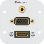 Ki&scaron;tukinis lizdas HDMI VGA 3,5 mm Kindermann 7441000586