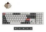 Mechaninė pilno dydžio klaviatūra Keychron Q6 Ultra 8K &mdash; USB, RF, Bluetooth, RGB, balta