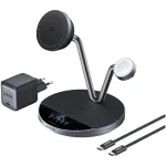 Anker Prime belaidė įkrovimo stotelė Qi2.2 25W (3-in-1, MagGo, AirCool, Dock Stand) su maitinimo bloku