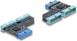 USB &scaron;akotuvas DELOCK 67341 20 kontaktų vidinė jungtis į 2&times; USB 5 Gbps