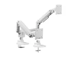 Equip 650183 Dvigubo monitoriaus laikiklis ant stalo, 17 inch-35 inch, 40 kg, baltas