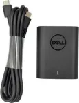 Dell 60W USB-C GaN itin plonas kintamosios srovės adapteris &ndash; 60 W USB-C PD įkroviklis ne&scaron;iojamiesiems kompiuteriams ir įrenginiams