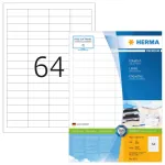 Lipnių etikečių lapai HERMA Labels Premium A4 48,3x16,9 mm