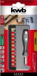 Bitų rinkinys Bit Box KWB TITAN handy 154010, 12 vnt., titano danga, magnetinis laikiklis, lizdinė pakuotė