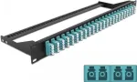 Patch panel DeLOCK 43401, 1U, 19 inch, LC, aqua/juoda