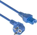 ACT Powercord tinklo laidas CEE 7/7 ki&scaron;tukas (kampuotas) - C15 mėlynas 2 m