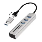 USB 3.0 &scaron;akotuvas USB-A, SD/microSD lizdai, 2in1