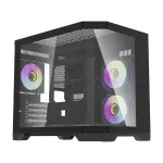 Darkflash FT418 kompiuterio korpusas + 6 aRGB ventiliatoriai (juodas)