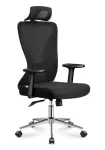 MARK ADLER MA-Manager 3.5 Black Executive Office Chair with Headrest, Eco-Leather, Chrome Base