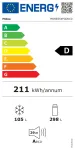 Midea MDRE554FGD01D įmontuojamas kombinuotas &scaron;aldytuvas, No Frost, 403 L, baltas, energijos klasė D