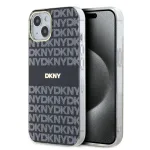 DKNY DKHMP15SHRHSEK iPhone 15 / 14 / 13 6,1 inch Black Hardcase IML Mono & Stripe MagSafe