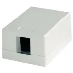 Teleg&auml;rtner Network Outlet Box Alpine White 1-Port Surface/Flush Mount