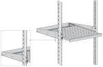 EFB Elektronik 19 inch 2U Sliding Shelf, 455 mm Depth, Front Mount, 20 kg Load Capacity, RAL 7035 Light Grey