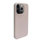 iLike Apple iPhone 14 Pro Silicone Plastic Case Eco Print Design Beige