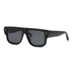 Philipp Plein SPP179-550Z29 vyri&scaron;ki akiniai nuo saulės, juodas acetatinis rėmelis, pilki polikarbonatiniai lę&scaron;iai, 55/18/145 mm