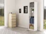Biuro spinta knygoms Topeshop R50 BIEL 5 lentynų balta