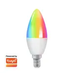 I&scaron;manioji LED žvakės formos lemputė LogiLink WiFi Smart E14, suderinama su Tuya