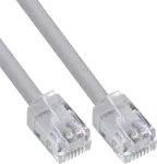 InLine&reg; Modularus apvalus RJ12 kabelis, vyri&scaron;kas/vyri&scaron;kas, 6 gyslų, 6P6C, 15 m, juodas