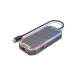 Unitek uHUB S7+ D1029A USB-C &scaron;akotuvas, USB 3.2 Gen 2 10 Gbps, HDMI 2.0, Gigabit RJ45, 3,5 mm garso lizdas, 100 W, pilkas