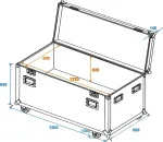 ROADINGER Universal Tour Case 120 cm su ratukais Professional 30126413