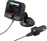 Renkforce RF-CRDAB-100 DAB+ automobilio radijo adapteris su Bluetooth ir siurbtuko laikikliu RF-6721070