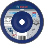 Bosch X571 Best for Metal sklendės diskas, 180 mm skersmuo, 22,33 mm kiaurymė, cirkonio aliuminio oksidas, K40 grūdėtumas, kūginis Type 29, skirtas plienui ir juodiesiems metalams 2608607343