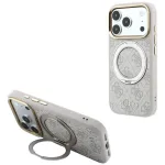 Guess Ring Stand 360 4G Classic Logo telefono dėklas su MagSafe, tinkantis iPhone 18 Pro / 17 Pro, rožinis