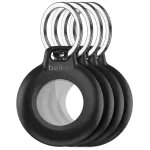 Belkin Secure Holder laikiklis su raktų žiedu &bdquo;Apple AirTag&ldquo;, vandeniui atsparus, juodas (4 vnt.)