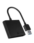 ICY BOX IB-CR301-U3 kortelių skaitytuvas USB 3.2 Gen 1 (3.1 Gen 1) Juodas