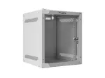 Lanberg WF10-2306-10S 10" pakabinama rack spinta 6U, 336&times;280&times;310 mm, stiklinės durys, 20 kg, pilka (RAL 7035)