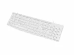 Pilno dydžio laidinė klaviatūra NATEC NAUTILUS NKL-1951, 105 klavi&scaron;ų, US International QWERTY, balta, USB, 1,8 m