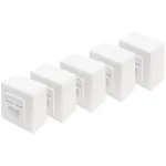 CAT.6A Datenanschlussdose, Aufputz, geschirmt, 2x RJ-45 LSA (wei&szlig;, 5 St&uuml;ck, Klasse E)