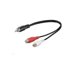 Microconnect AUDC02 garso kabelis 0,2 m RCA (vyri&scaron;kas) &ndash; 2 x RCA (moteri&scaron;kas) juodas
