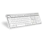 Klaviatūra Logickeyboard SKB-CWMU-UK Office USB QWERTY JK anglų kalba sidabrinė balta